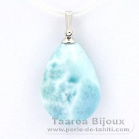 Colgante de Plata y 1 Larimar - 20 x 14.8 x 7.5 mm - 3.4 gr