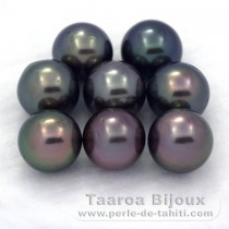 Lote de 8 Perlas de Tahiti Redondas C de 9 a 9.3 mm