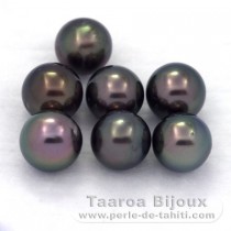 Lote de 7 Perlas de Tahiti Redondas C de 8 a 8.3 mm