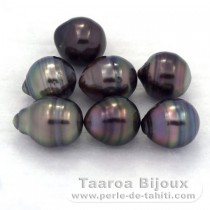 Lote de 7 Perlas de Tahiti Anilladas C de 8 a 8.3 mm