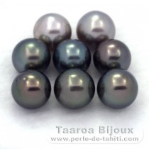 Lote de 8 Perlas de Tahiti Redondas C de 8 a 8.3 mm