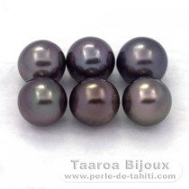 Lote de 6 Perlas de Tahiti Redondas C de 8 a 8.3 mm