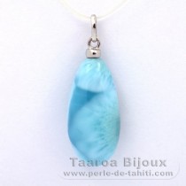 Colgante de Plata y 1 Larimar - 22.5 x 11 x 8 mm - 3.3 gr