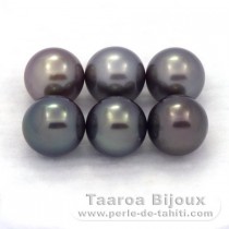 Lote de 6 Perlas de Tahiti Redondas C de 8.7 a 8.9 mm