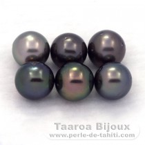 Lote de 6 Perlas de Tahiti Redondas D de 8.1 a 8.4 mm