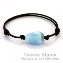 Pulsera de Algodn y 1 Larimar - 19 x 12 x 11 mm - 4.1 gr