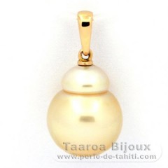 Colgante de Oro 18Kl y 1 Perla de Australia Barroca B 12 mm