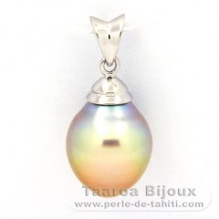 Colgante de Plata y 1 Perla de Australia Semi-Barroca B 10 mm