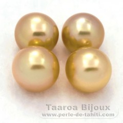 Lote de 4 Perlas de Australia Semi-Redondas C de 8.8 a 9.4 mm