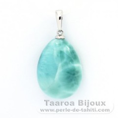 Colgante de Plata y 1 Larimar - 20 x 15 x 8 mm - 4.3 gr