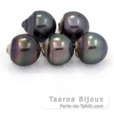 Lote de 5 Perlas de Tahiti Barrocas D de 13  13.3 mm