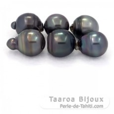 Lote de 6 Perlas de Tahiti Barrocas D de 14  14.9 mm