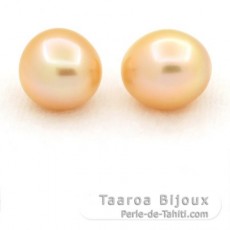 Lote de 2 Perlas de Australia Semi-Barrocas C 10.5 y 10.6 mm
