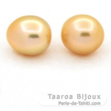 Lote de 2 Perlas de Australia Semi-Barrocas C 12.4 mm