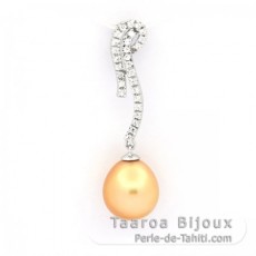 Colgante de Plata y 1 Perla de Australia Semi-Barroca C 10.6 mm