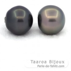 Lote de 2 Perlas de Tahiti Semi-Barrocas C 14 mm