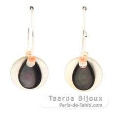 Aretes de Plata y Madreperla de Tahiti