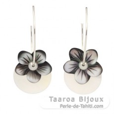 Aretes de Plata y Madreperla de Tahiti