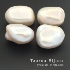 4 Perlas de Agua Dulce Barrocas B 13 mm