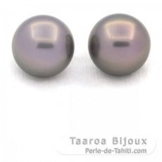 Lote de 2 Perlas de Tahiti Redondas C 11.9 mm