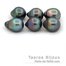 Lote de 6 Perlas de Tahiti Anilladas B de 10 a 10.4 mm