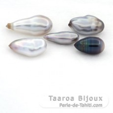Lote de 5 Keishis de Tahiti - 3.4 gr