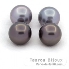 Lote de 4 Perlas de Tahiti Redondas C de 12 a 12.2 mm