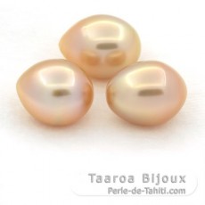 Lote de 3 Perlas de Australia Semi-Barrocas B de 11.2 a 11.4 mm