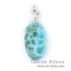 Colgante de Plata y 1 Larimar - 28 x 16 x 8.5 mm - 6.7 gr