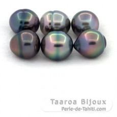 Lote de 6 Perlas de Tahiti Anilladas B de 11 a 11.2 mm