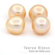 Lote de 4 Perlas de Australia Semi-Barrocas BC de 12.5 a 12.9 mm