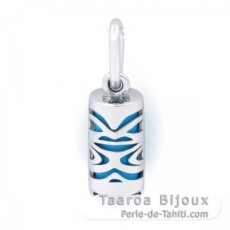 Tiki de Plata y Turquesa - 10 mm - Oportunidad