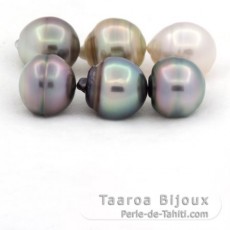 Lote de 6 Perlas de Tahiti Anilladas C de 11 a 11.4 mm