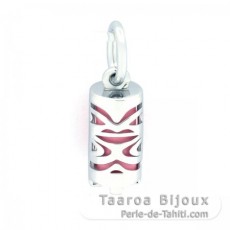 Tiki de Plata y gata Rosa - 10 mm - Oportunidad