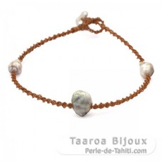 Pulsera de Fibra de Coco y 4 Keishis