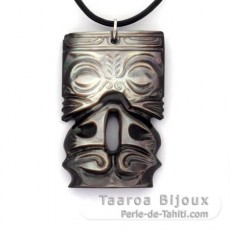 Pendiente en nacarado de Tahiti - Tiki