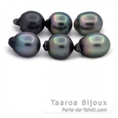 Lote de 6 Perlas de Tahiti Semi-Barrocas B/C de 11.5 a 11.9 mm