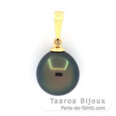 Colgante de Oro 18Kl y 1 Perla de Tahiti Semi-Barroca B 10.5 mm