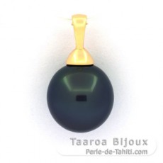 Colgante de Oro 18Kl y 1 Perla de Tahiti Semi-Barroca B 11 mm