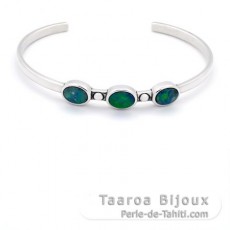 Pulsera de Plata con 3 palos Australianos (Dobletes) - 2.7 quilates