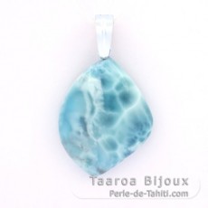 Colgante de Plata y 1 Larimar - 35 x 27 x 9 mm - 13.5 gr