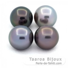 Lote de 4 Perlas de Tahiti Redondas C de 11.1 a 11.3 mm