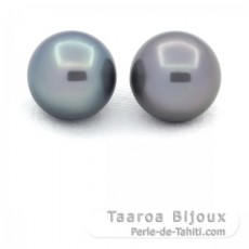 Lote de 2 Perlas de Tahiti Redondas C 11.7 y 11.9 mm