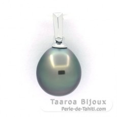 Colgante de Plata y 1 Perla de Tahiti Semi-Barroca A/B 9.3 mm