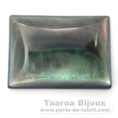 Forma rectngulo en nacarado - 25 x 18 x 4 mm