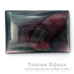 Forma rectngulo en nacarado - 30 x 20 x 4 mm