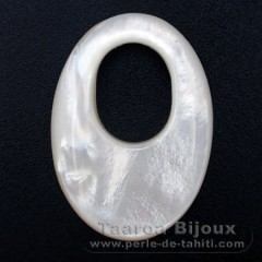 Forma ovalada en nacarado - 35 x 25 mm
