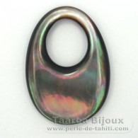 Forma ovalada en nacarado - 35 x 25 x 4 mm
