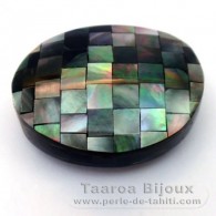 Forma nugget en nacarado - 37 x 30 x 13 mm