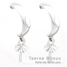 Aretes para perlas de 8 a 11 mm - Plata .925